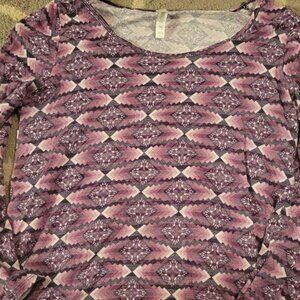Womens size Large Lularoe Lynnae Long Sleeve Shirt